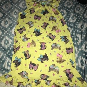 Pajama dress cats